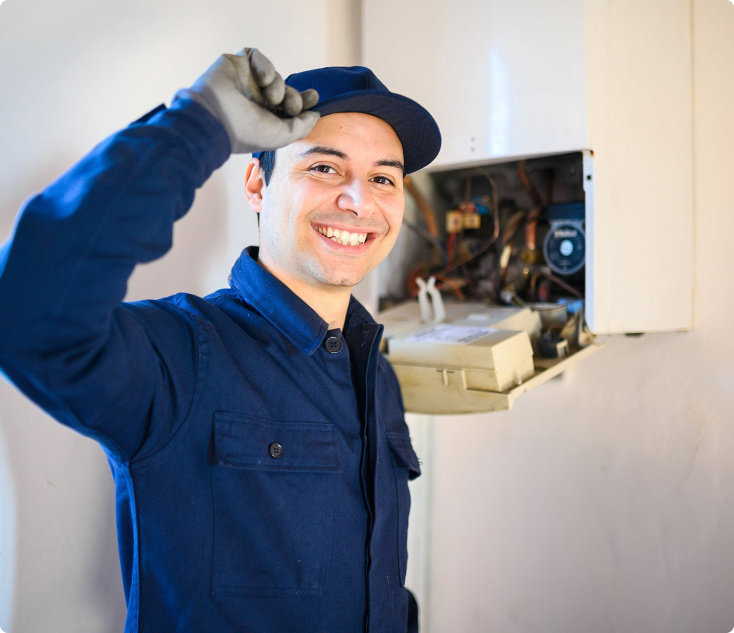 A detailed view of a modern hot water system installation by professional plumbers showcasing energy-efficient technology.